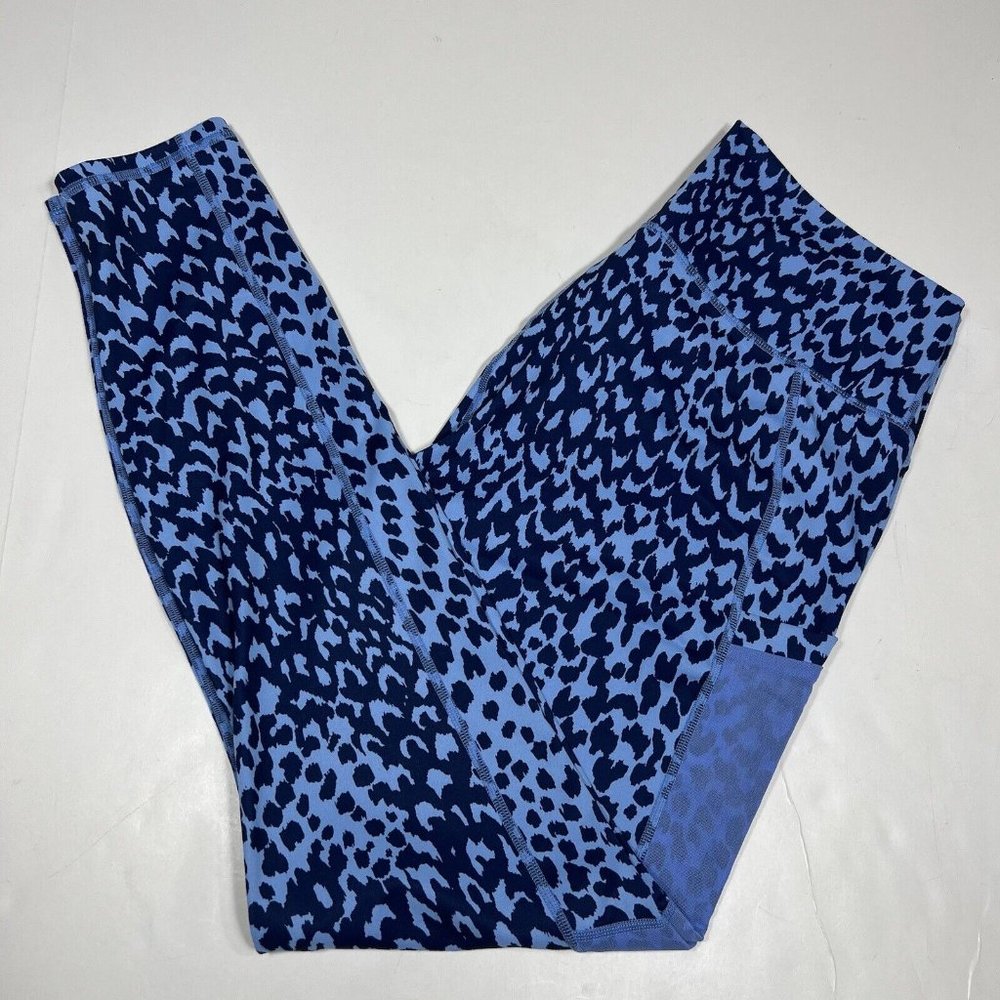 Fabletics On-The-Go PowerHold High-Waisted Legging Womens Blue Marina Sahara L - Picture 10 of 10